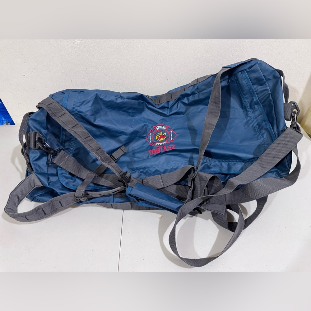 Tobi Navy and Charcoal Duffel Bag